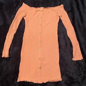 Pink Fashion Nova Off Shoulder Mini Dress